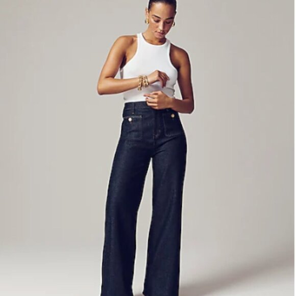 J. Crew Sailor denim trouser in Resin Rinse Wash - Picture 1 of 5